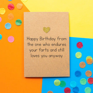 Funny Husband Birthday Card | Birthday Farts - Bettie Confetti