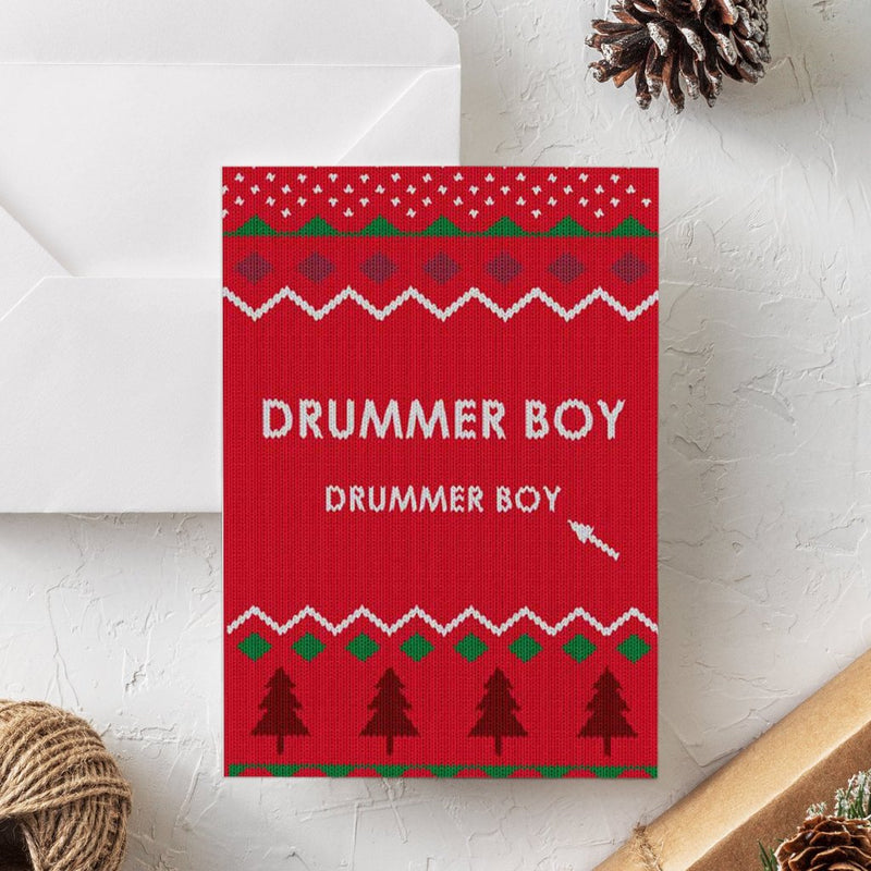 Funny Christmas Card | Little Drummer Boy - Bettie Confetti