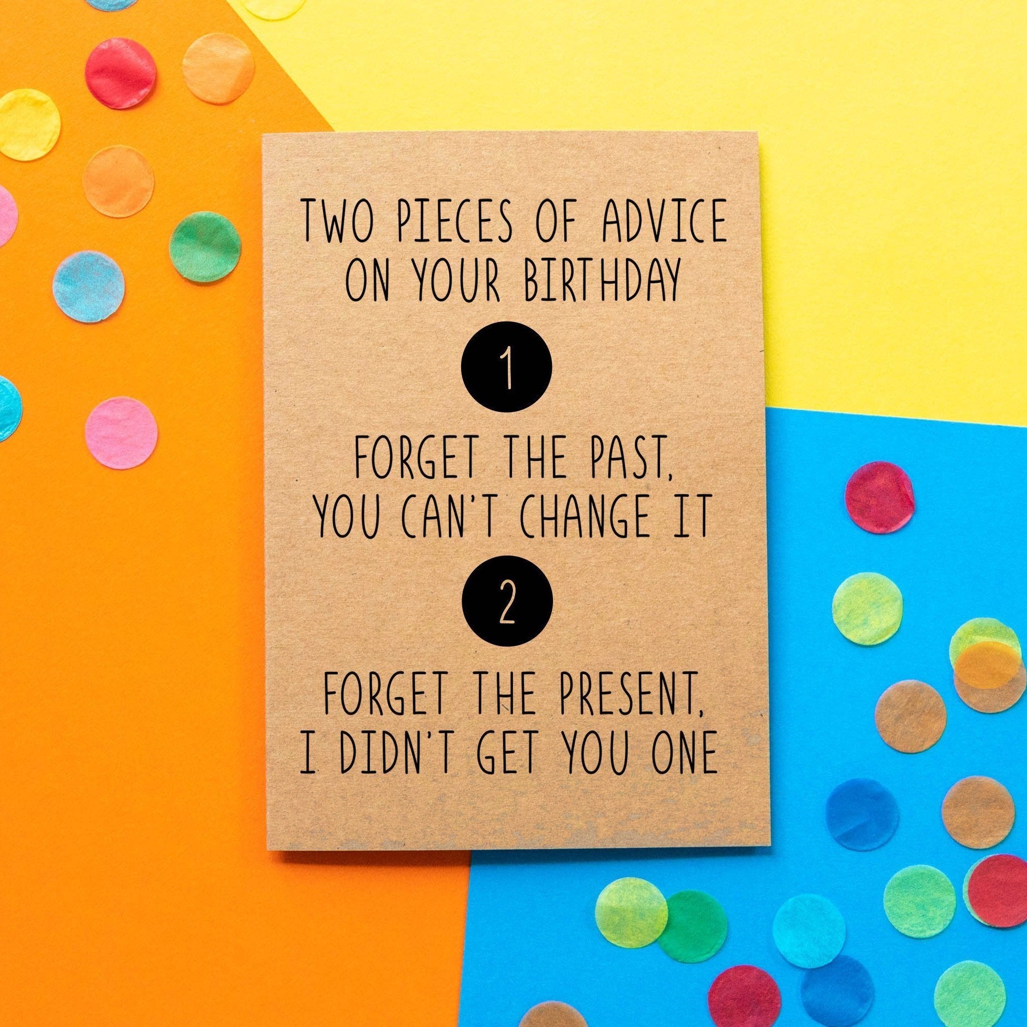 Funny Birthday Card | Birthday Advice - Bettie Confetti