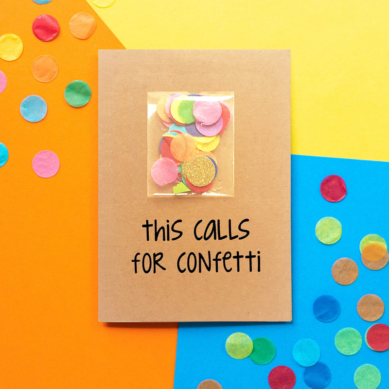 Funny Engagement Card | This Calls For Confetti - Bettie Confetti