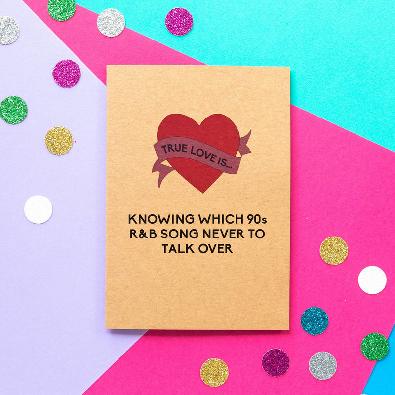 Funny Valentine's Day Card | 90s R&B songs - Bettie Confetti