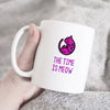 Funny Cat Mug | The Time Is Meow - Bettie Confetti