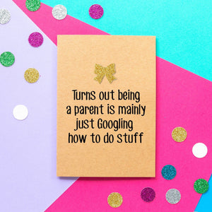 Funny New Baby Card | Parenting Is Googling - Bettie Confetti