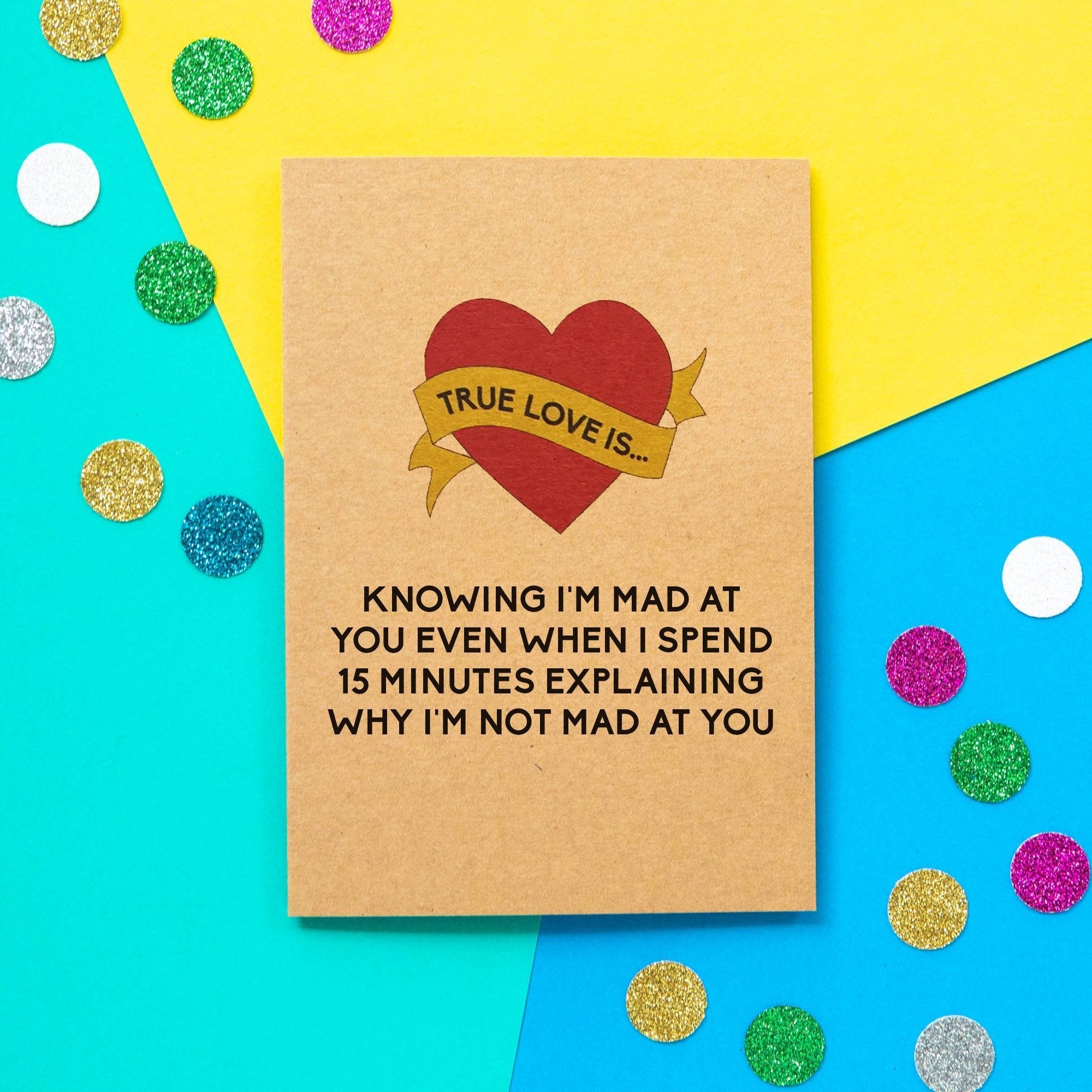 Funny Valentine's Day Card | Not Mad At You - Bettie Confetti