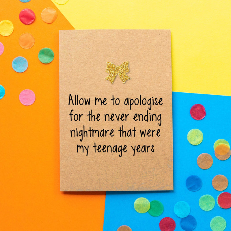 Funny Father's Day Card | The Nightmare of My Teenage Years - Bettie Confetti